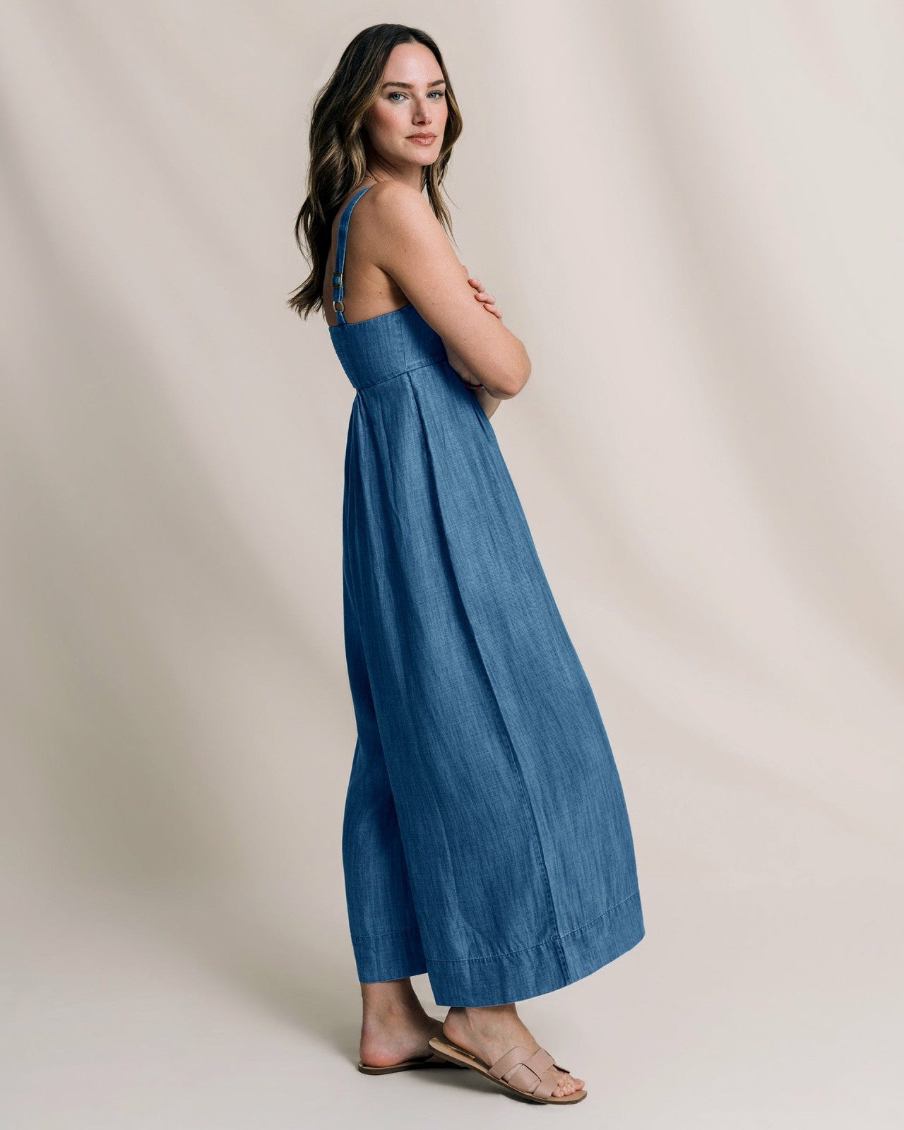 Southern Tide Nina Denim Jumpsuit For Women