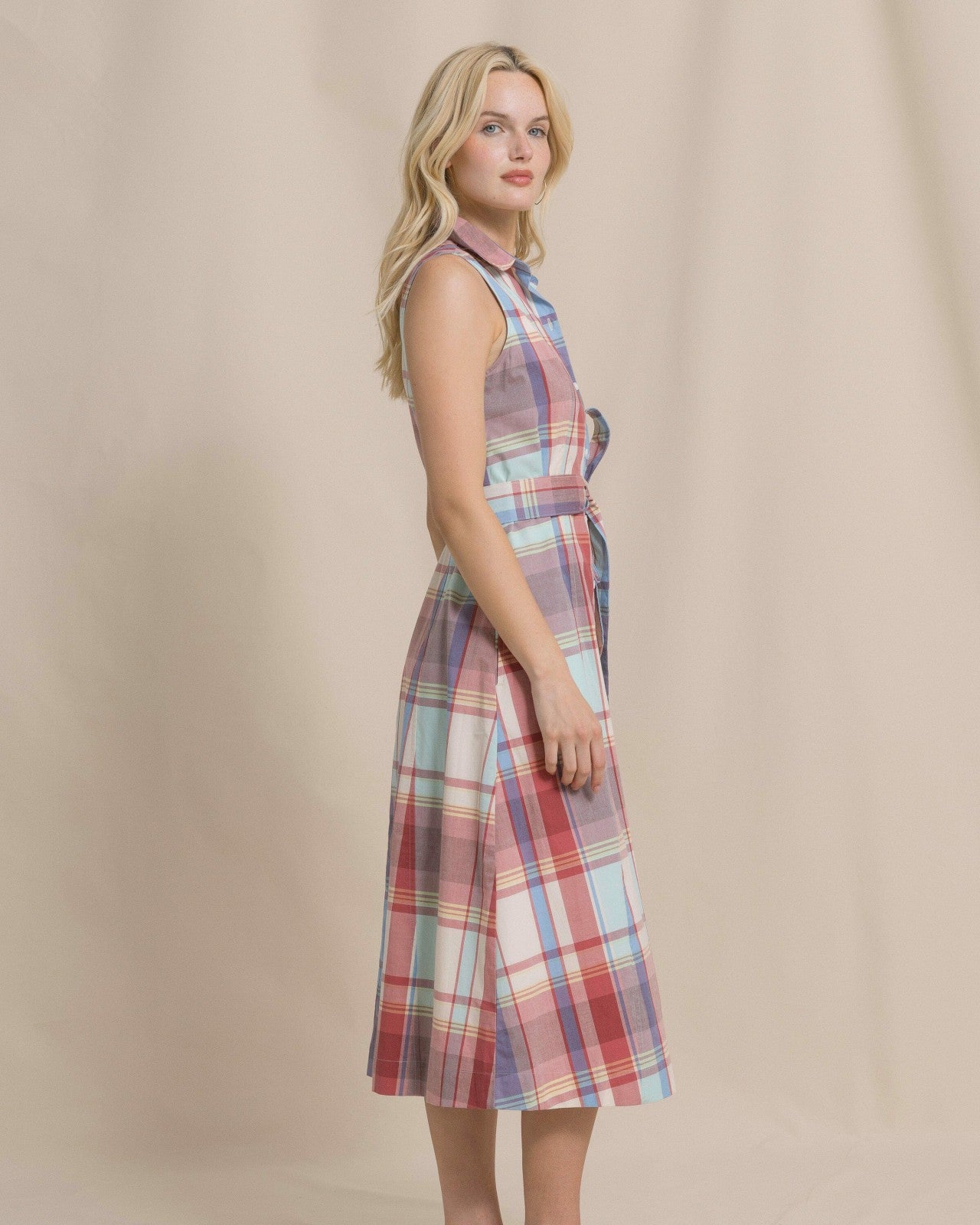 Southern Tide Whitley Madras Midi Dress For Women