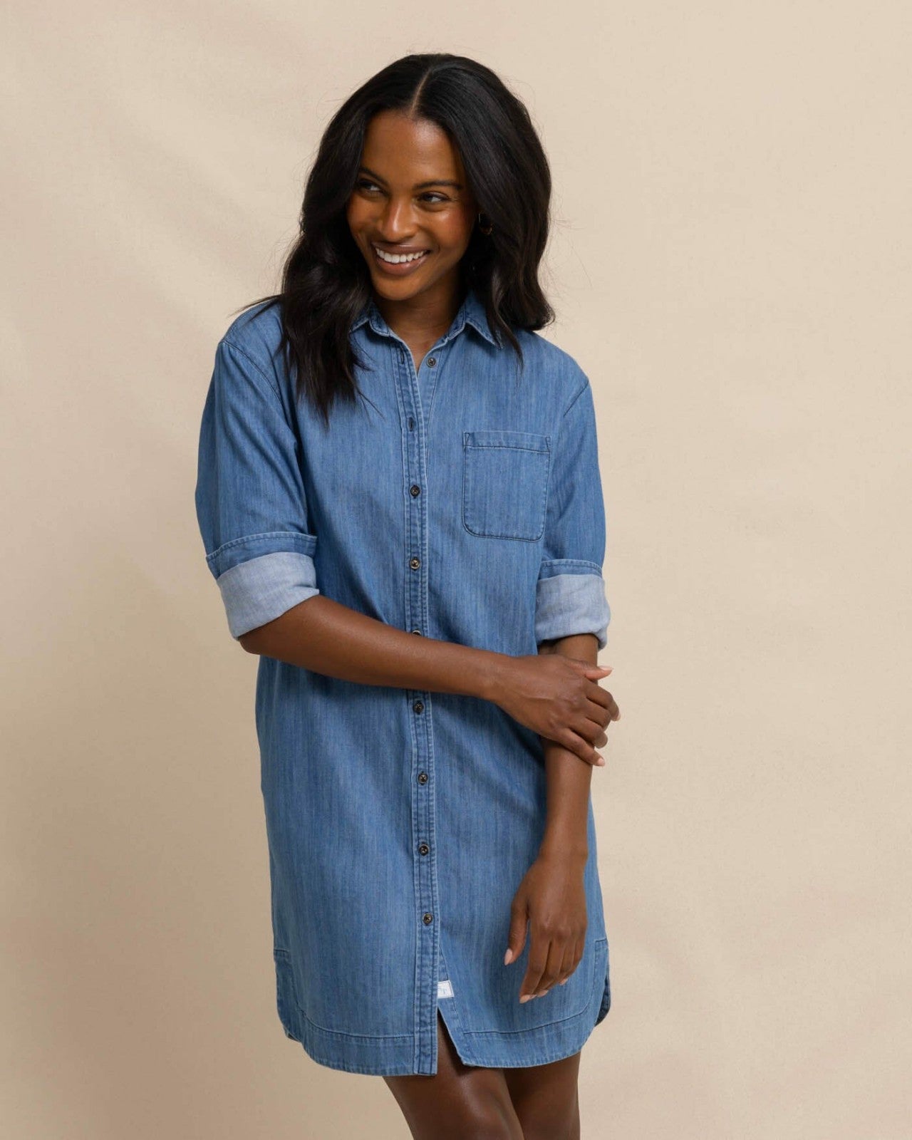 Southern Tide Cam Denim Dress For Women