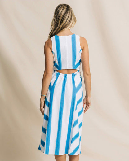Southern Tide Hayden Stripe Mix Midi Dress For Women