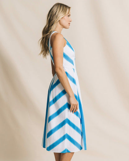 Southern Tide Hayden Stripe Mix Midi Dress For Women