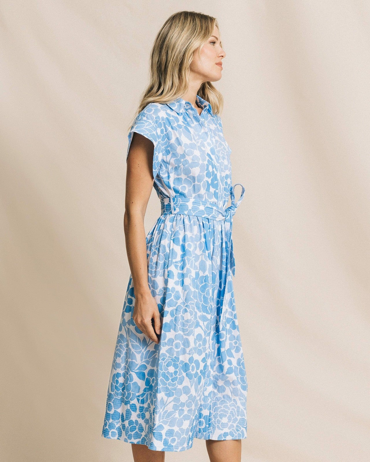 Southern Tide Tinley Printed Belted Midi Shirtdress For Women