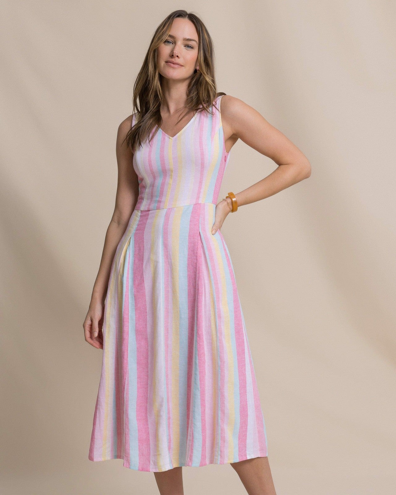 Southern Tide Charmaine Gored Midi Dress For Women