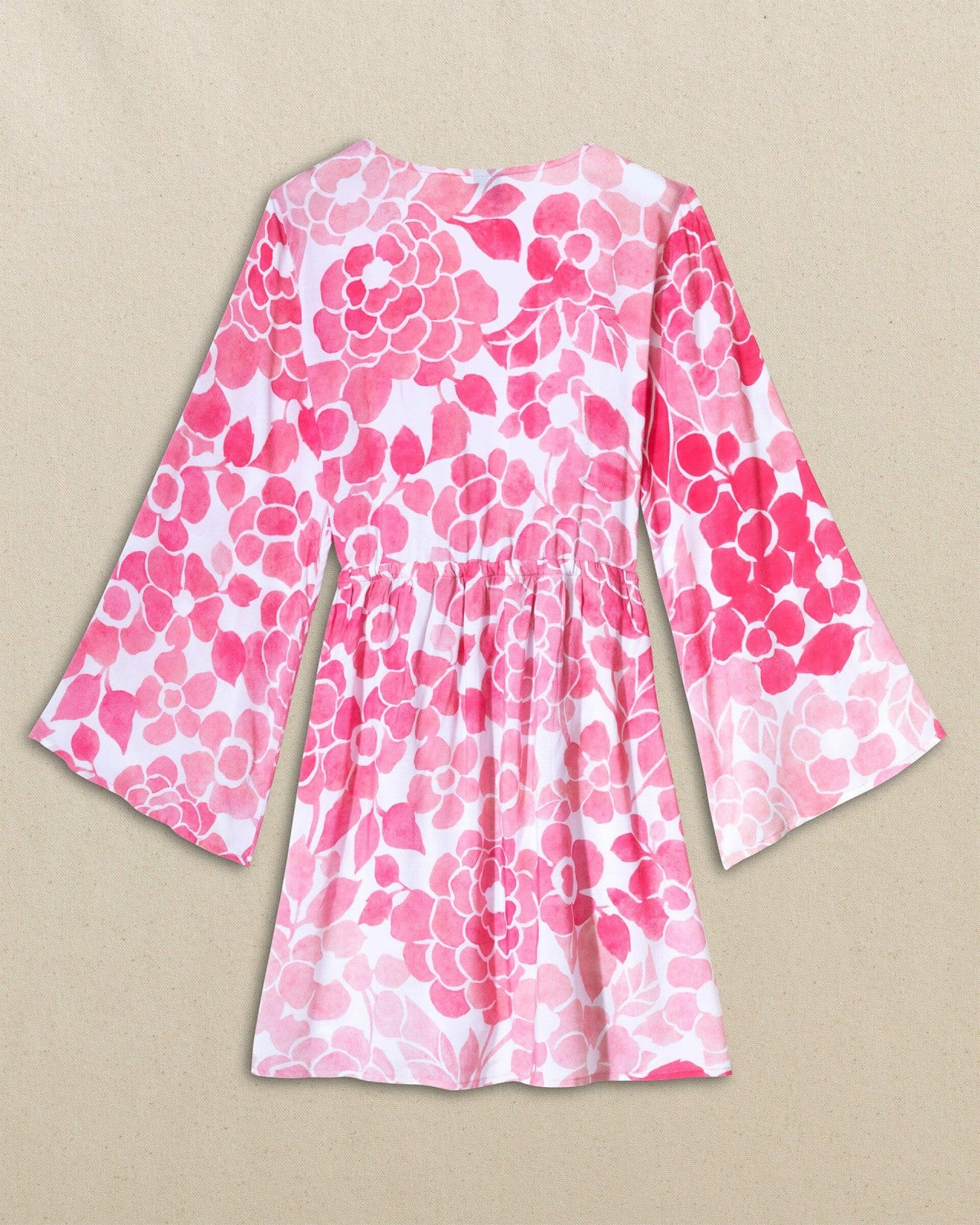 Southern Tide Floral Bell Sleeve Short Tunic Cover-Up For Women