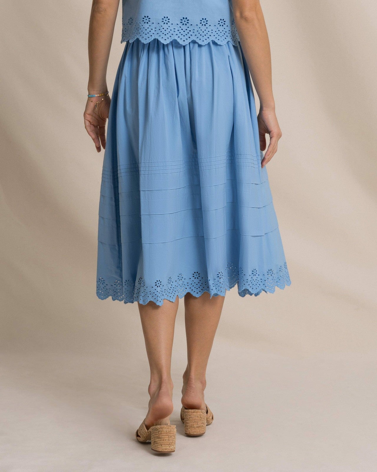 Southern Tide Gigi Eyelet Midi Skirt For Women|Sale