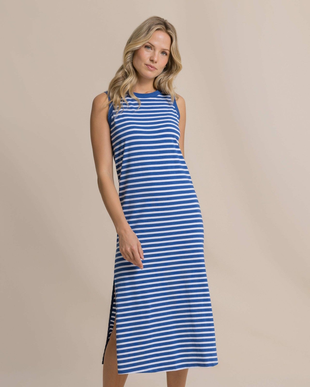 Southern Tide Ramona Stripe Midi Tank Dress For Women|Sale
