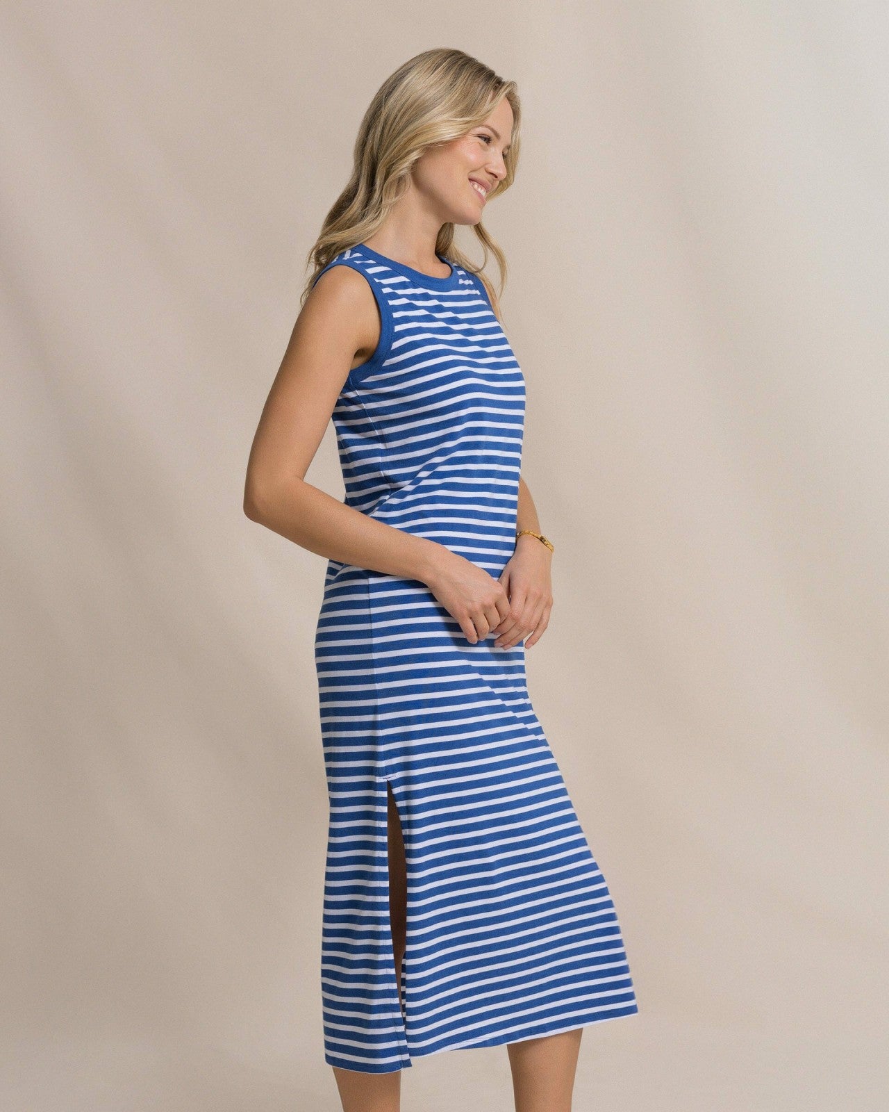 Southern Tide Ramona Stripe Midi Tank Dress For Women|Sale