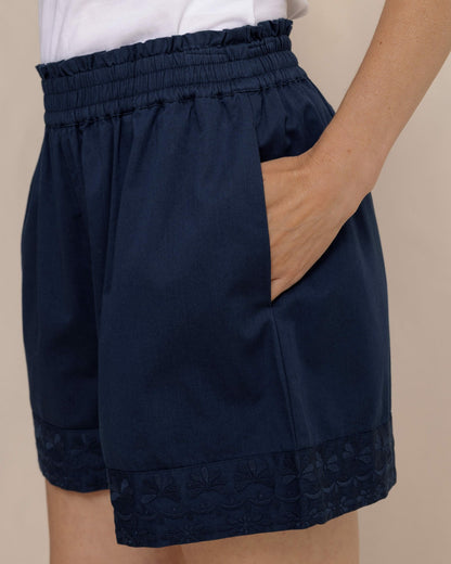 Southern Tide Nance Embroidered Shorts For Women|Sale