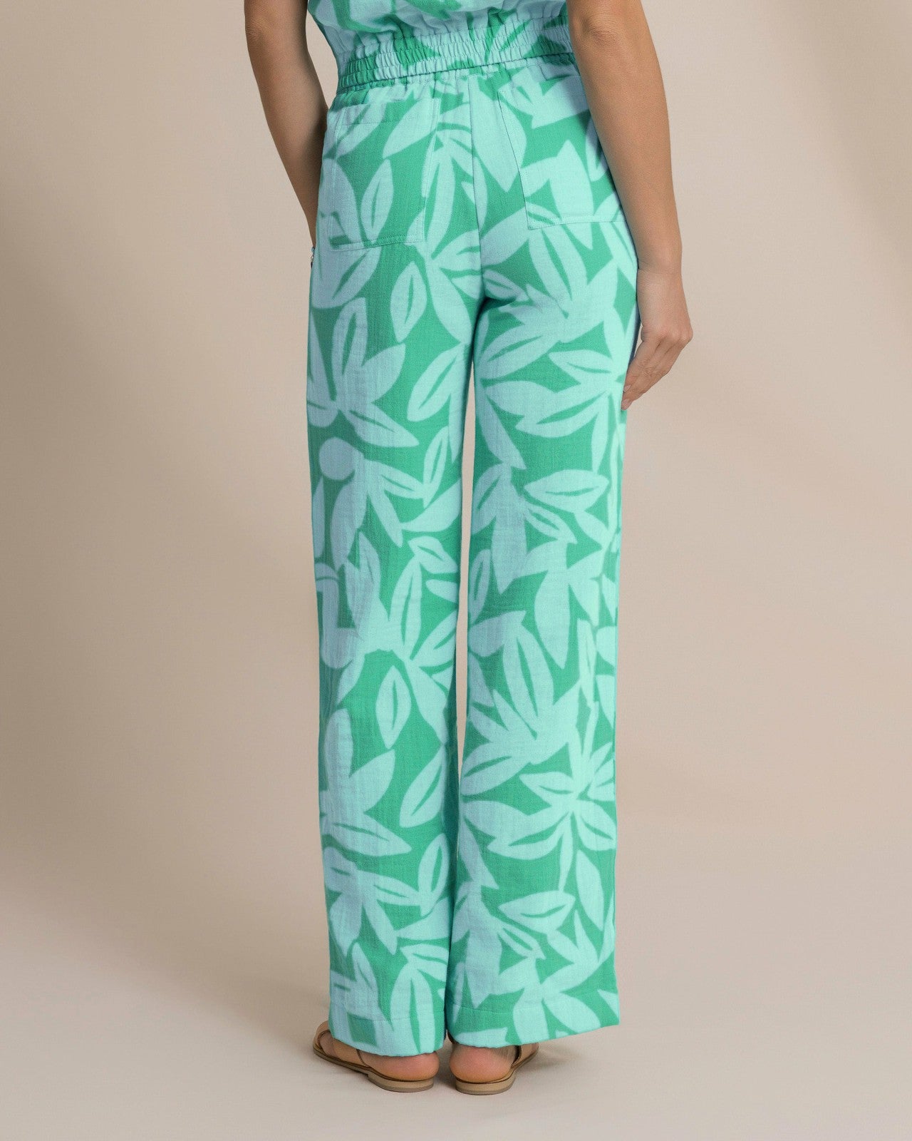 Southern Tide Laken Printed Wide Leg Pant For Women|Sale