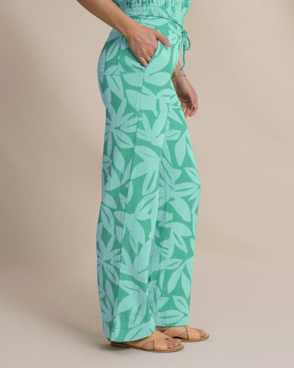 Southern Tide Laken Printed Wide Leg Pant For Women|Sale