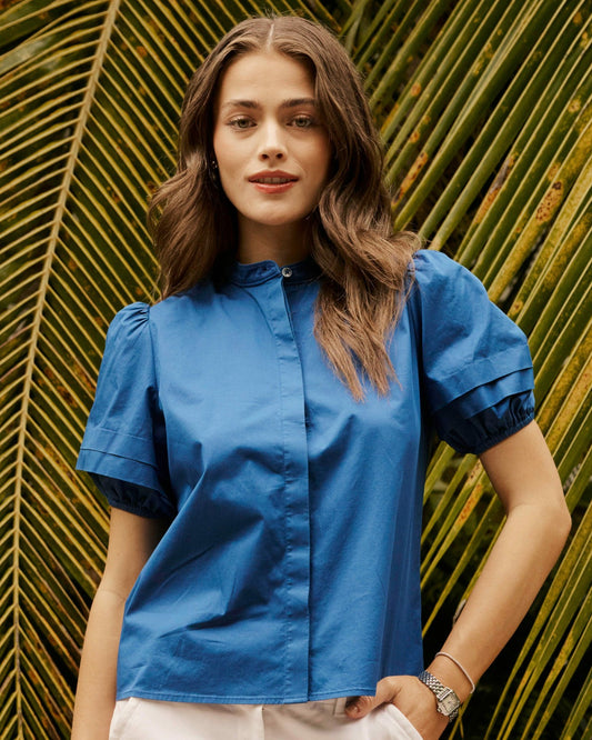 Southern Tide Payge Solid Poplin Top For Women|Sale