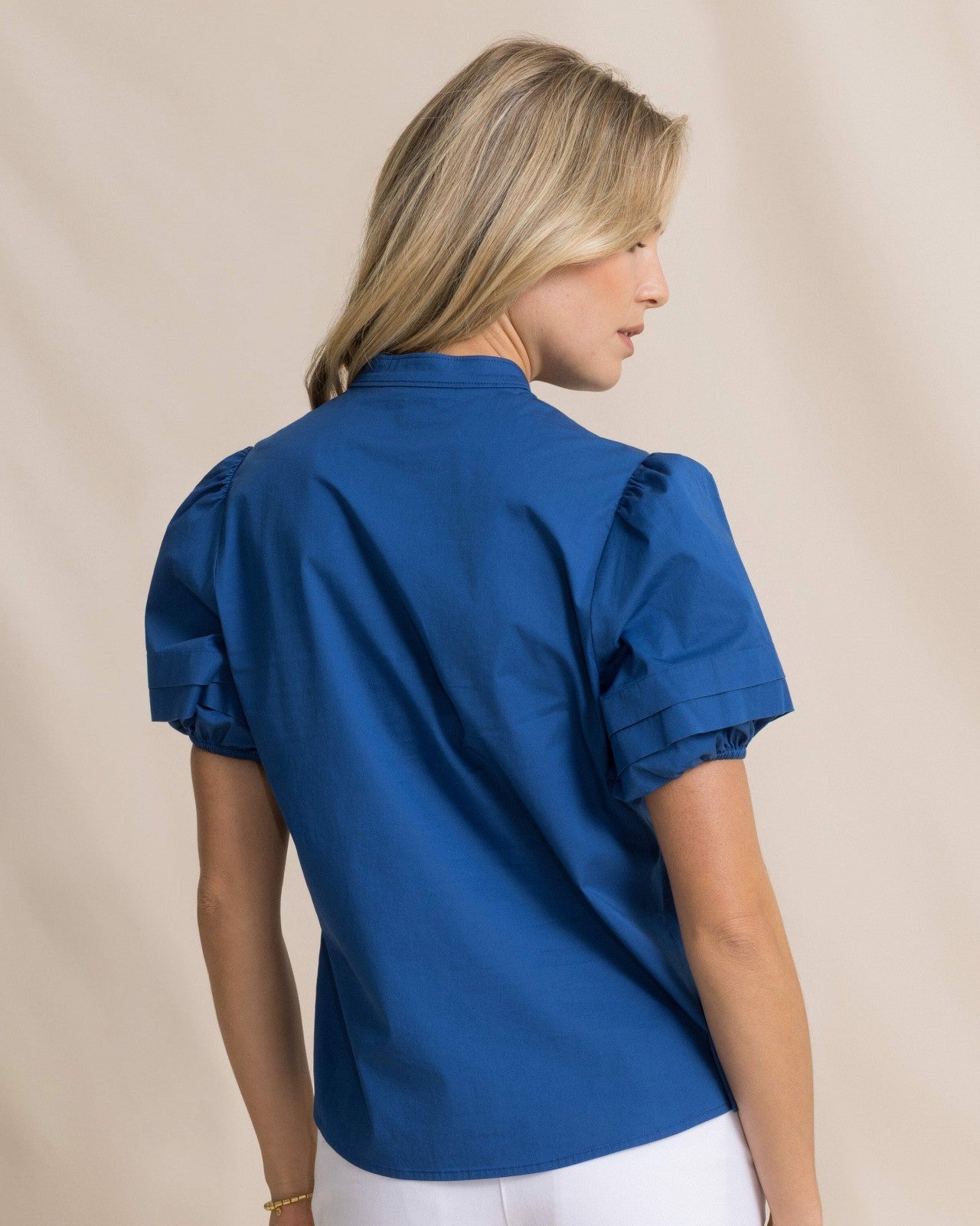 Southern Tide Payge Solid Poplin Top For Women|Sale
