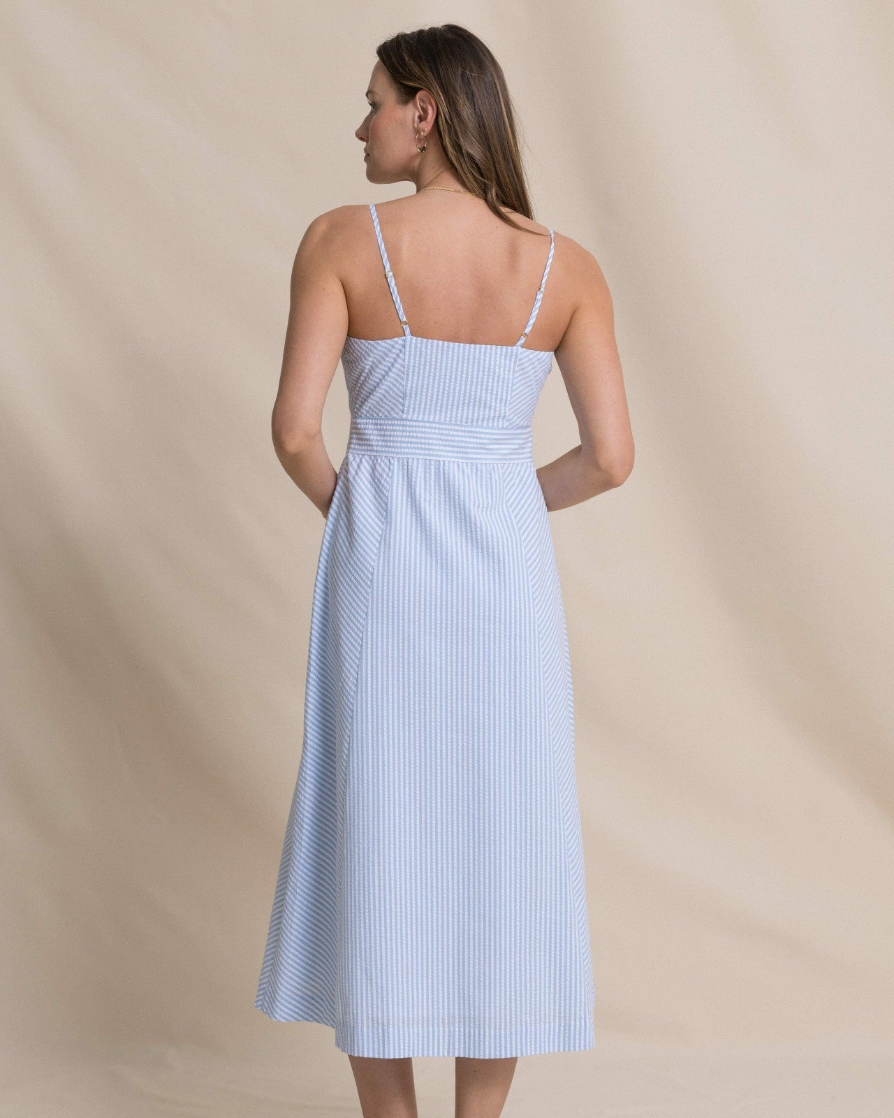 Southern Tide Cami Seersucker Dress For Women|Sale