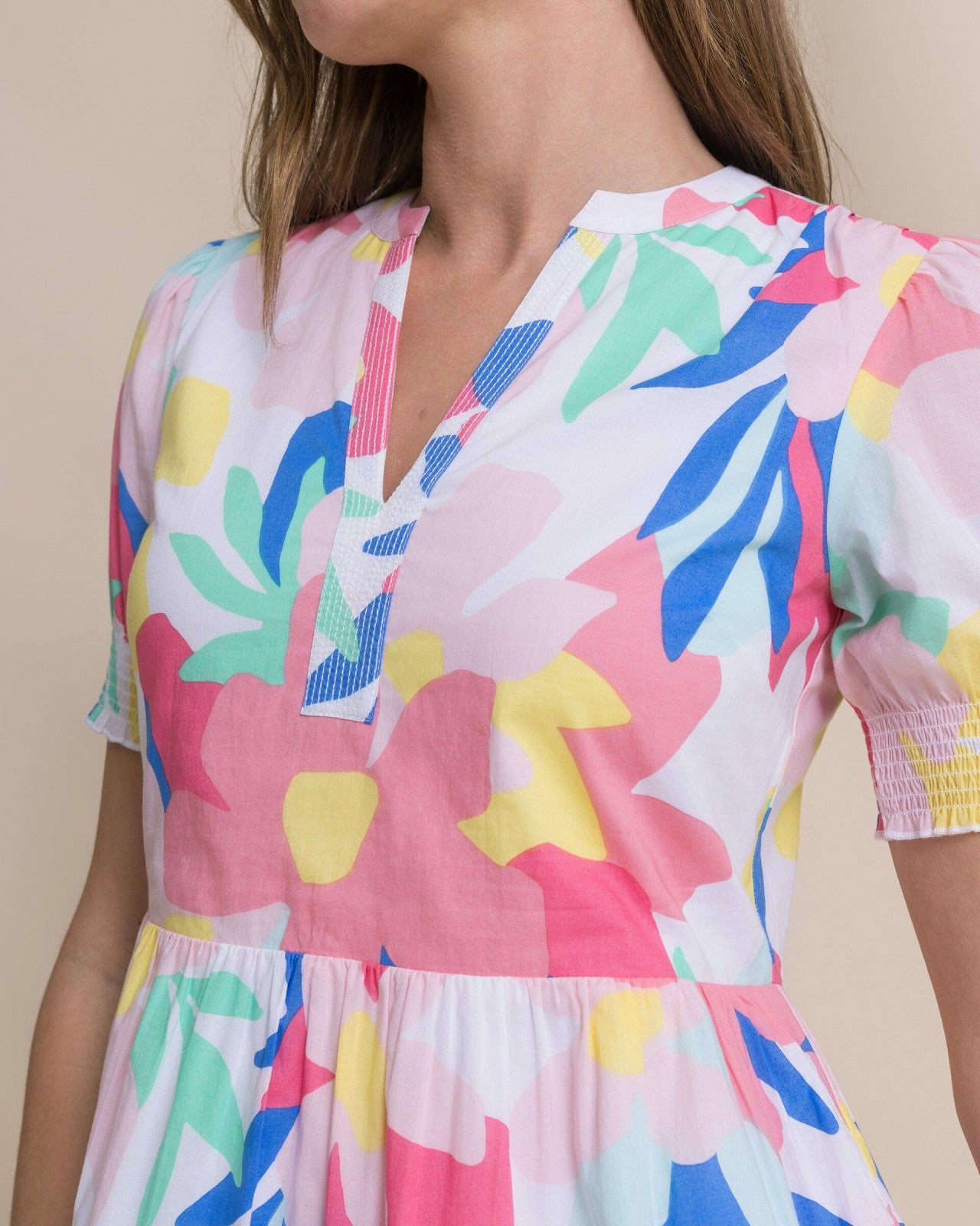 Southern Tide Mina Floral Print Dress For Women|Sale