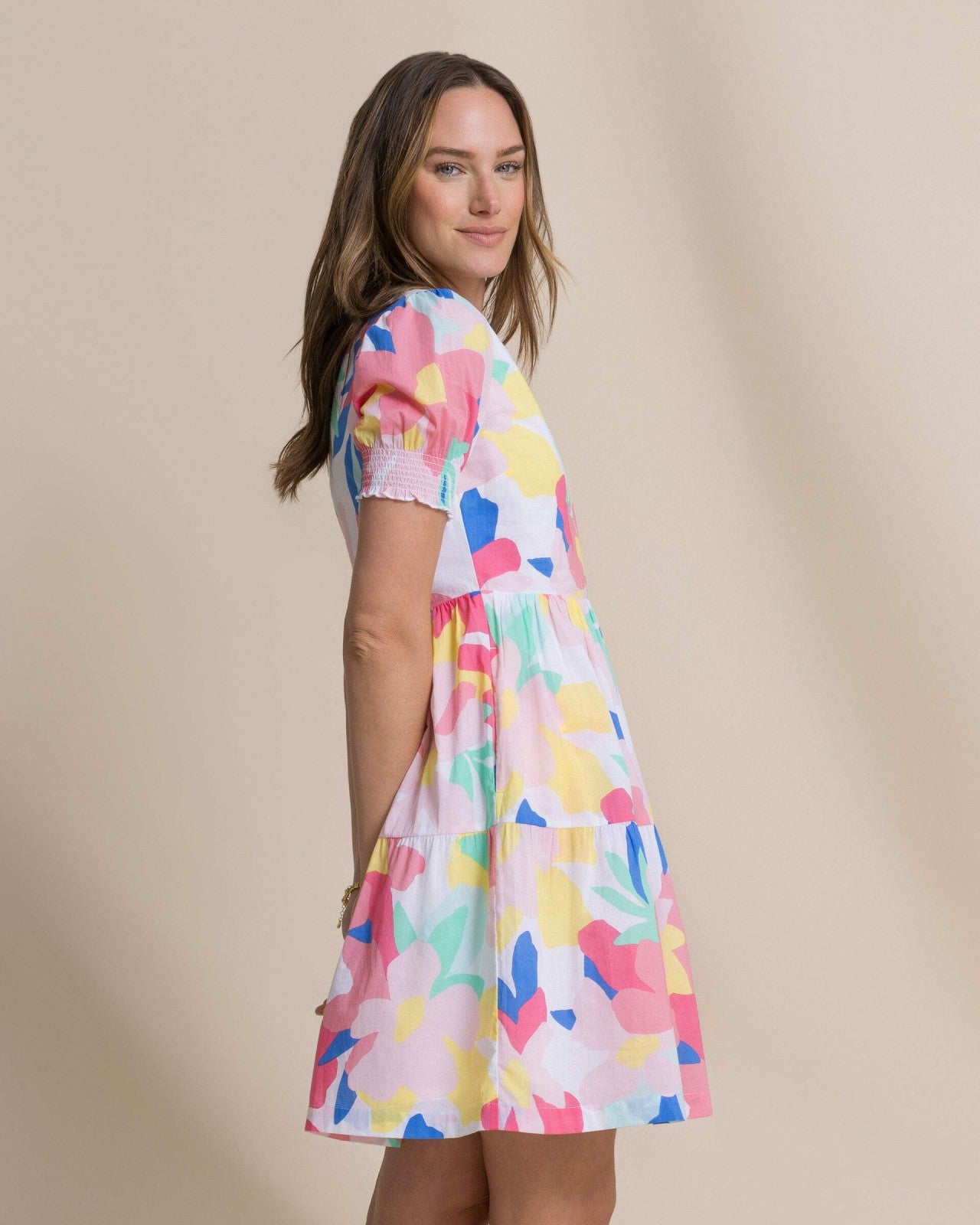Southern Tide Mina Floral Print Dress For Women|Sale