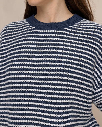 Southern Tide Maggi Stripe Open Stitch Sweater For Women|Sale
