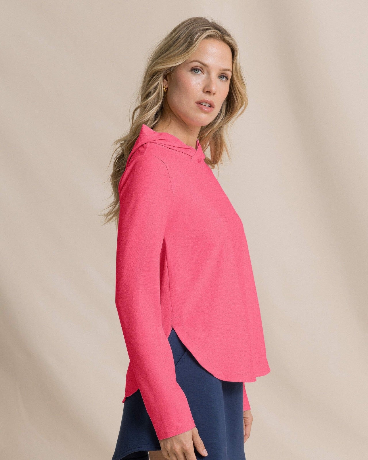 Southern Tide Linley Performance Hoodie - Island Pink For Women|Sale