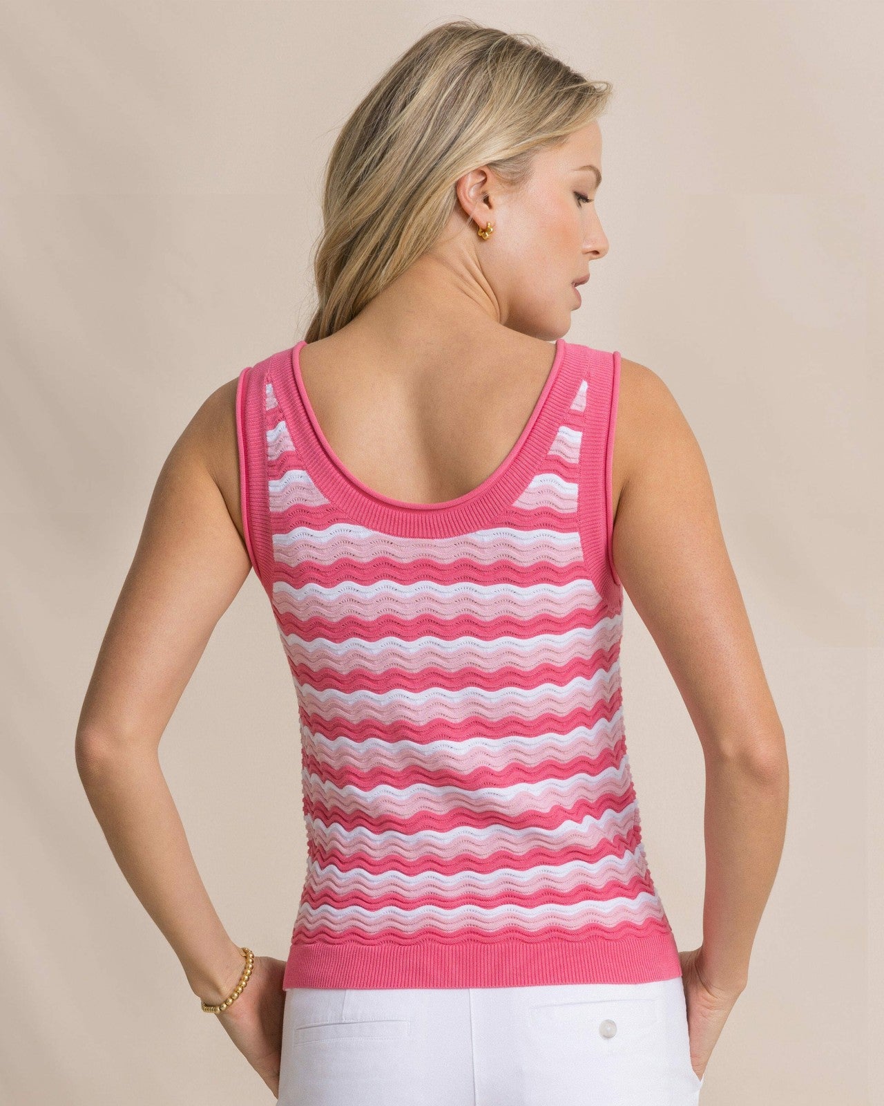 Southern Tide Lucila Sweater Tank - Island Pink For Women|Sale