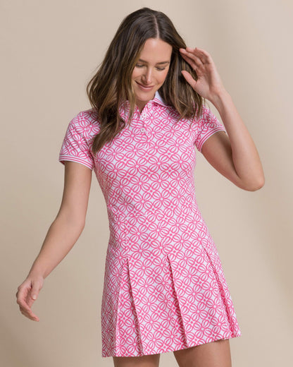 Southern Tide Isabelle Printed Polo Active Dress For Women|Sale