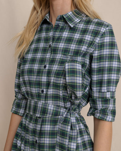 Southern Tide Trista Gordan Tartan Shirt Dress For Women|Sale
