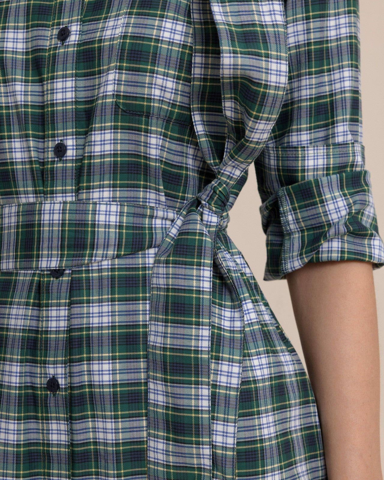 Southern Tide Trista Gordan Tartan Shirt Dress For Women|Sale