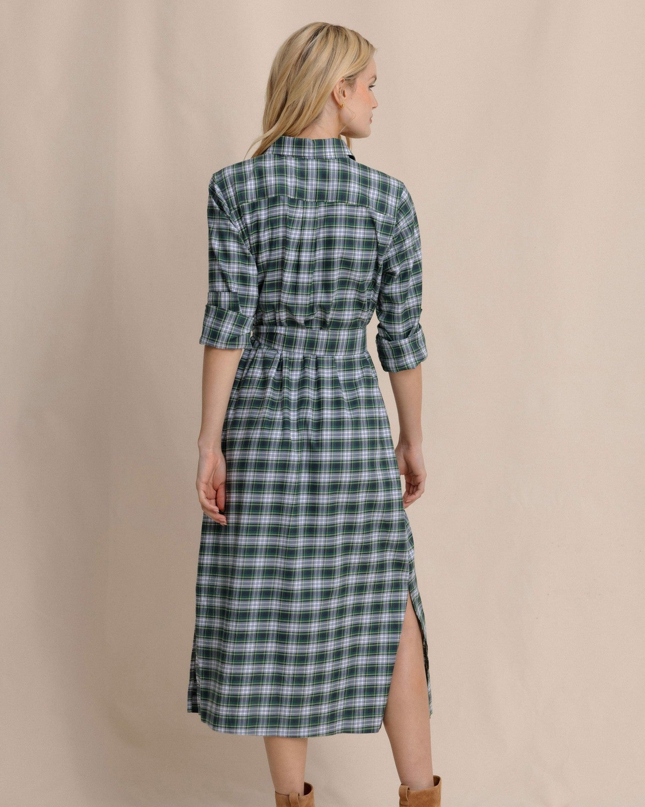 Southern Tide Trista Gordan Tartan Shirt Dress For Women|Sale