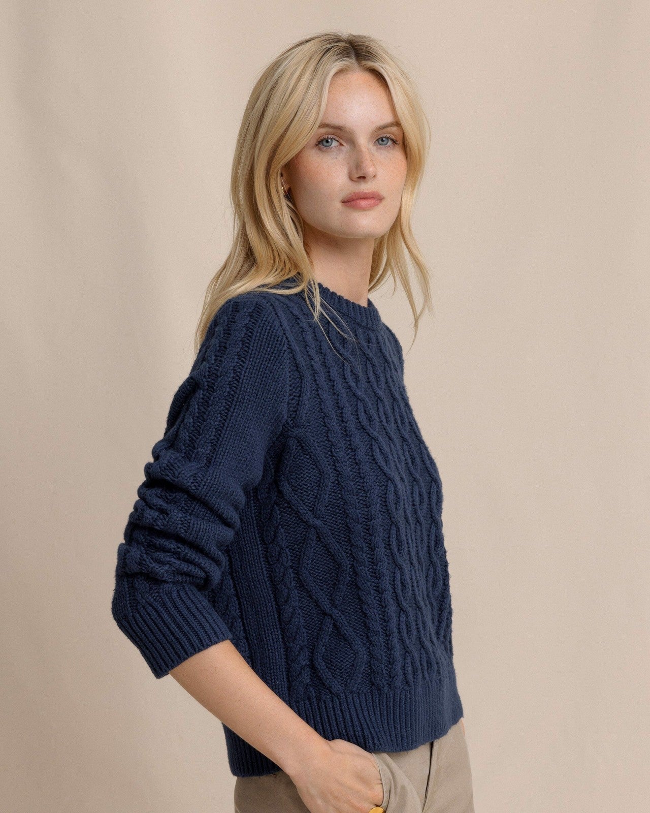 Southern Tide Connie Cable Knit Sweater For Women|Sale