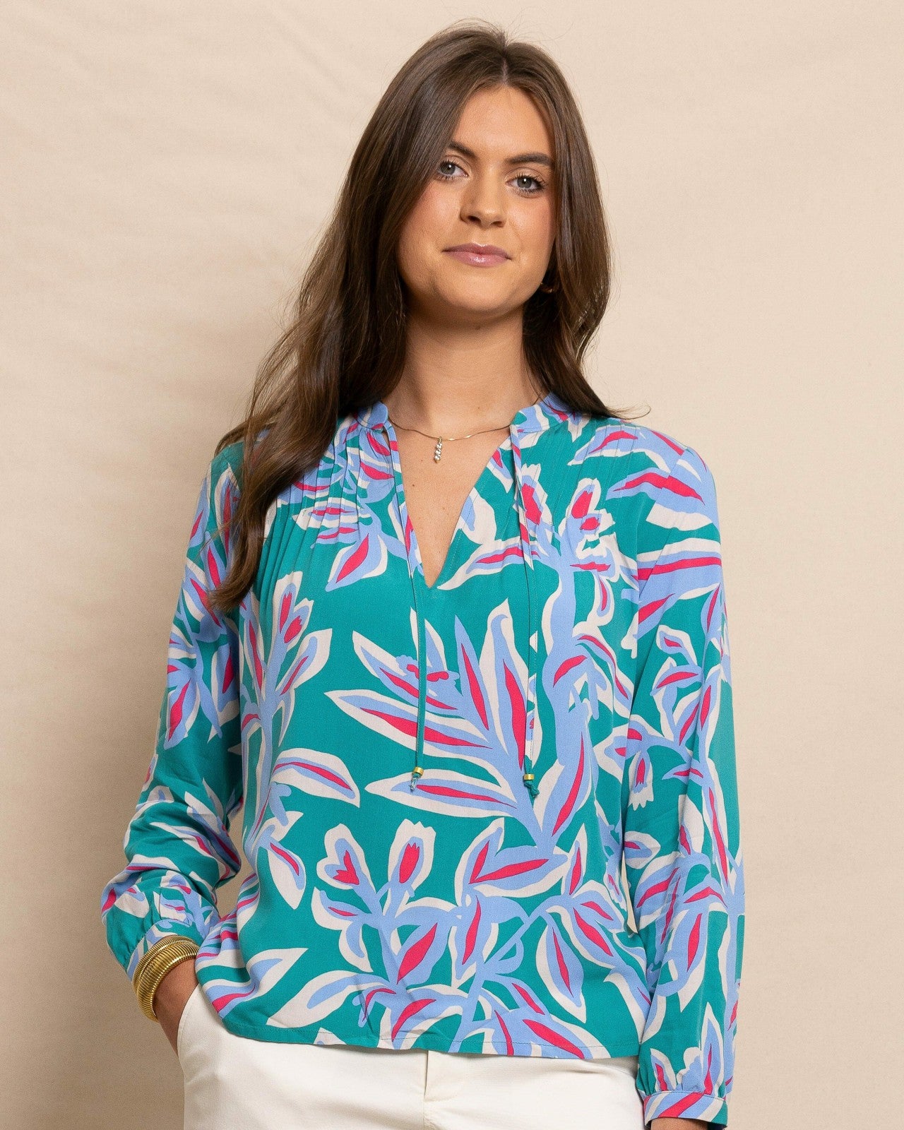 Southern Tide Bonni Vintage Gardens Blouse For Women|Sale