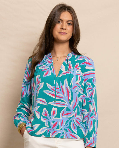 Southern Tide Bonni Vintage Gardens Blouse For Women|Sale