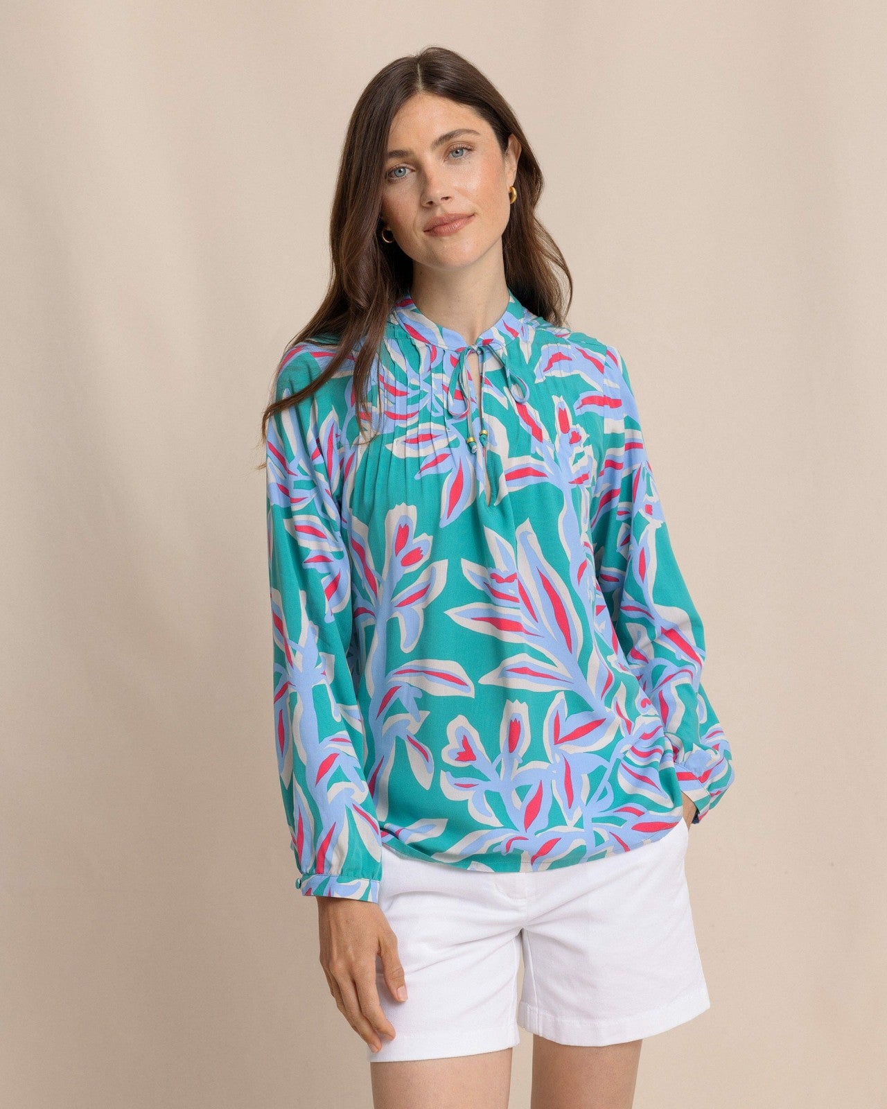 Southern Tide Bonni Vintage Gardens Blouse For Women|Sale