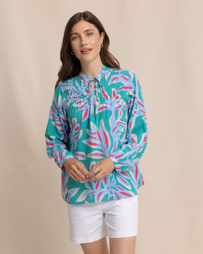 Southern Tide Bonni Vintage Gardens Blouse For Women|Sale