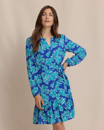 Southern Tide Merritt Forever Blooming Long Sleeve Dress For Women|Sale