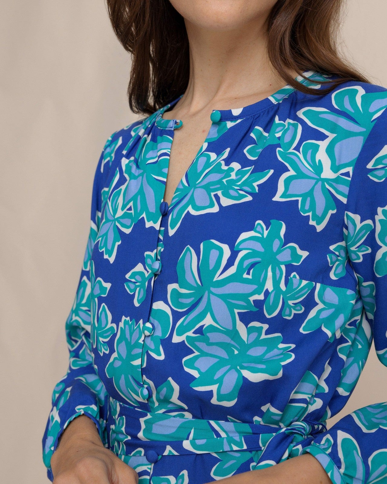 Southern Tide Merritt Forever Blooming Long Sleeve Dress For Women|Sale