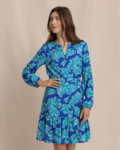 Southern Tide Merritt Forever Blooming Long Sleeve Dress For Women|Sale