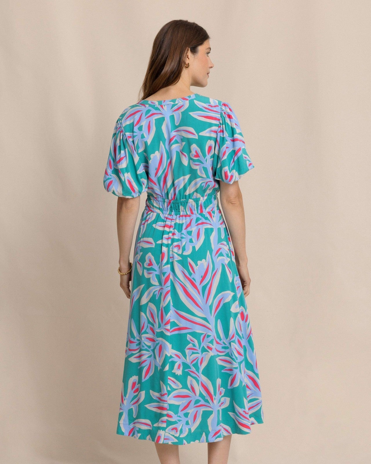 Southern Tide Penni Vintage Gardens Midi Dress For Women|Sale