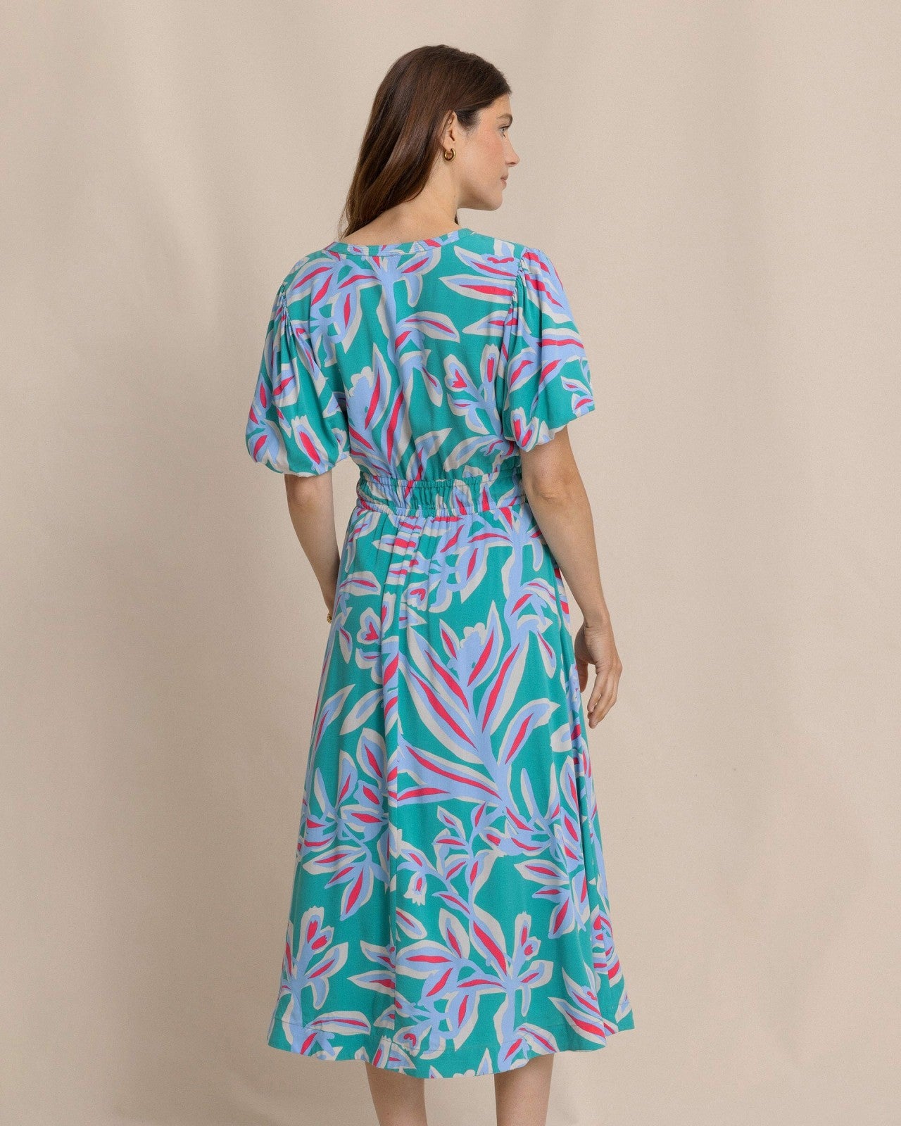 Southern Tide Penni Vintage Gardens Midi Dress For Women|Sale