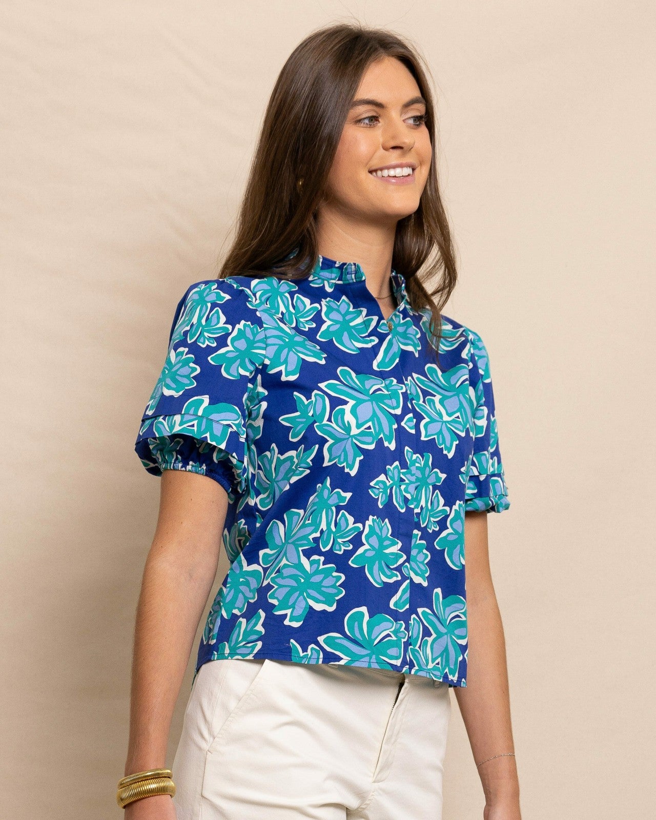 Southern Tide Payge Poplin Top For Women|Sale