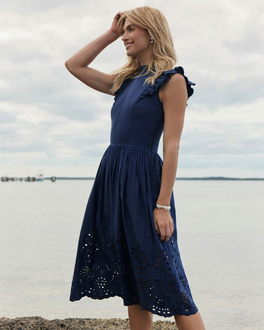 Southern Tide Rebekah Eyelet Midi Dress For Women|Sale