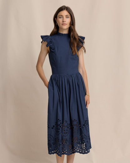 Southern Tide Rebekah Eyelet Midi Dress For Women|Sale