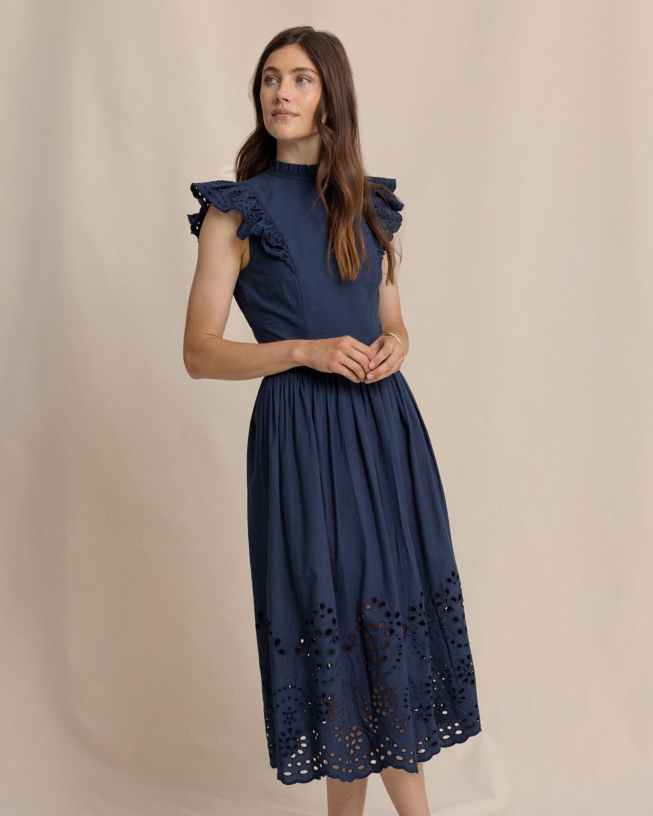 Southern Tide Rebekah Eyelet Midi Dress For Women|Sale