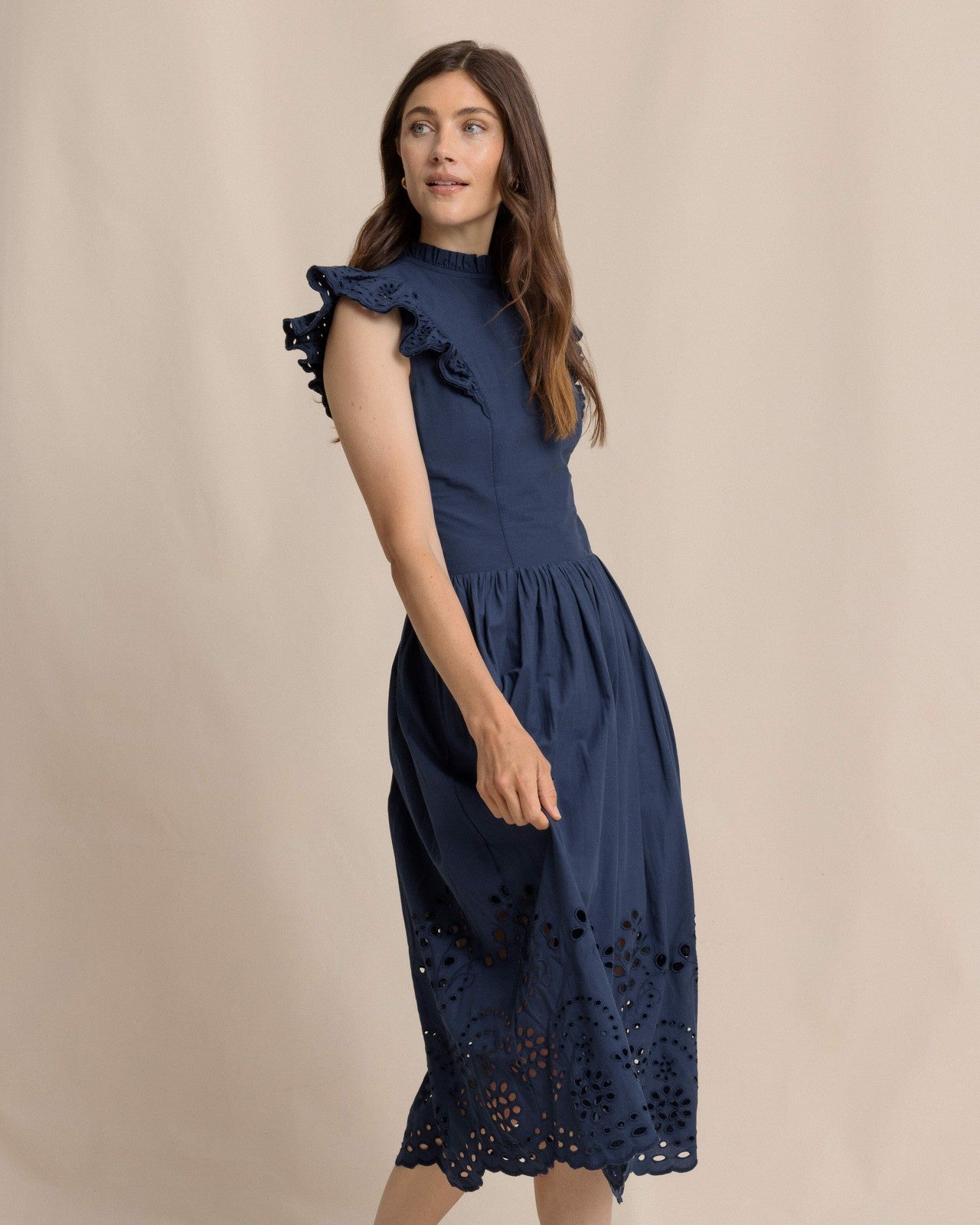 Southern Tide Rebekah Eyelet Midi Dress For Women|Sale