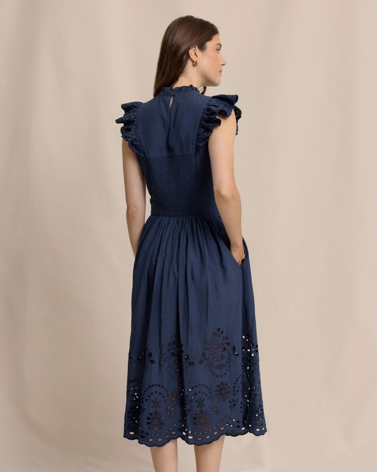 Southern Tide Rebekah Eyelet Midi Dress For Women|Sale