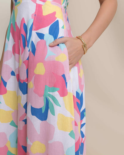 Southern Tide Cinzia Printed Cross Strap Dress For Women|Sale