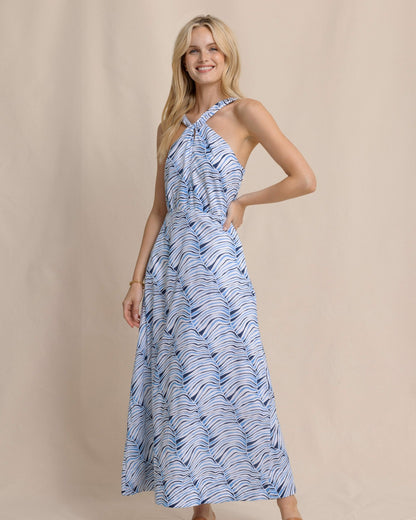Southern Tide Kimberley Twist Halter Dress For Women|Sale