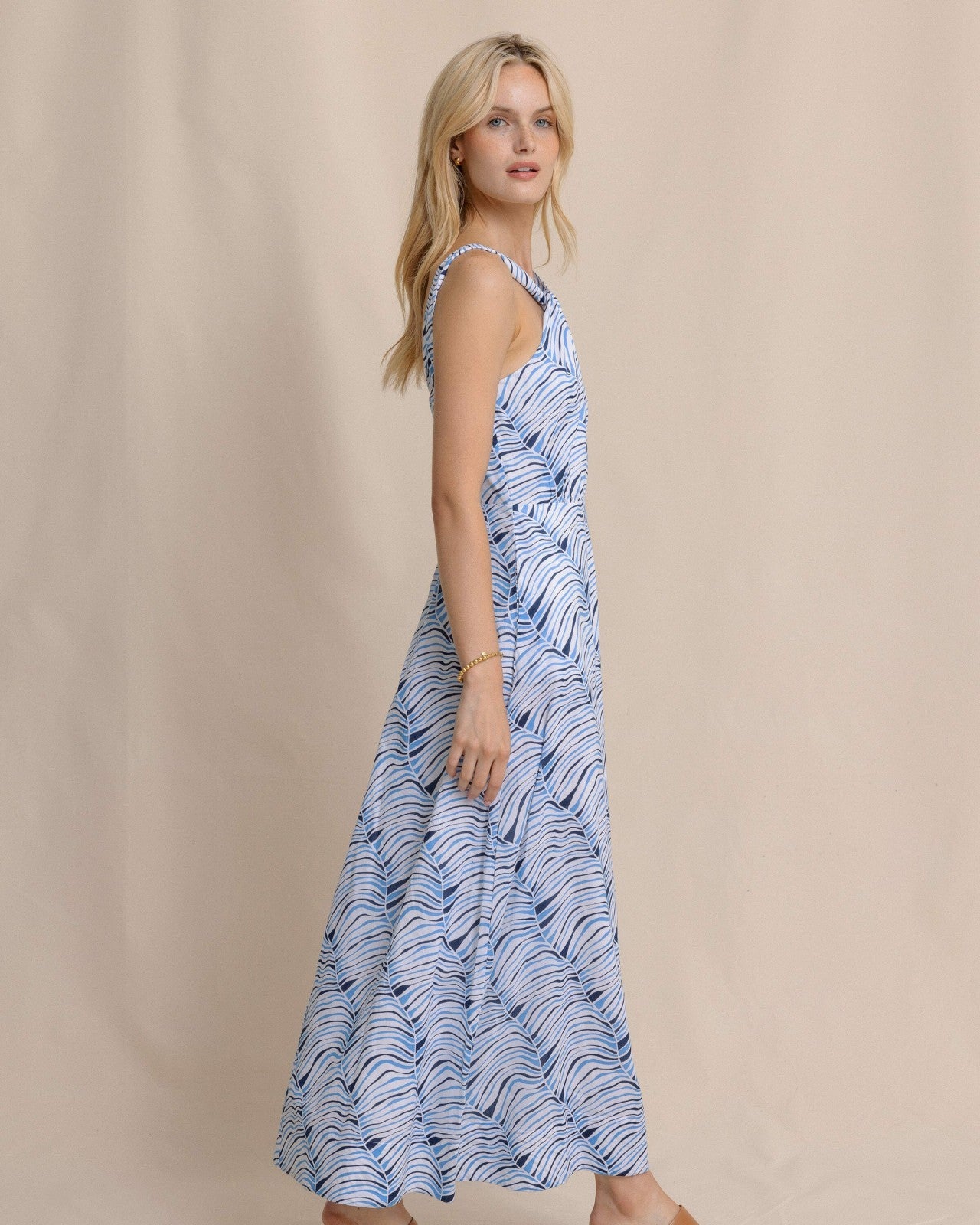 Southern Tide Kimberley Twist Halter Dress For Women|Sale