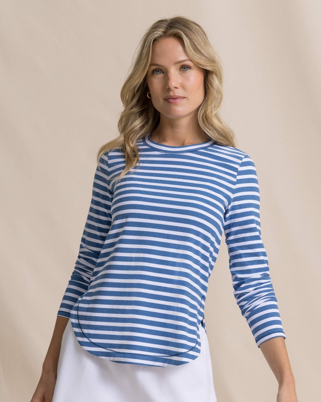Southern Tide Linley Stripe Coastal Breeze® Performance Crew For Women|Sale