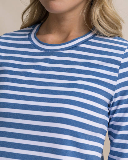 Southern Tide Linley Stripe Coastal Breeze® Performance Crew For Women|Sale