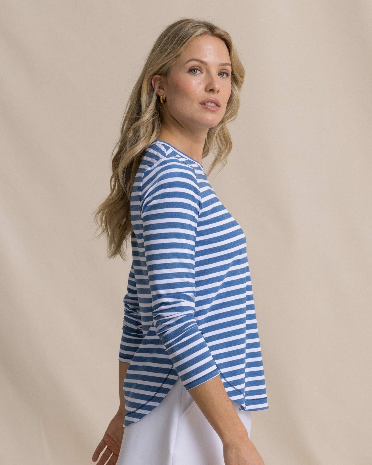 Southern Tide Linley Stripe Coastal Breeze® Performance Crew For Women|Sale