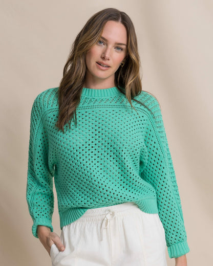 Southern Tide Ophelia Open Stitch Sweater - Florida Keys For Women|Sale