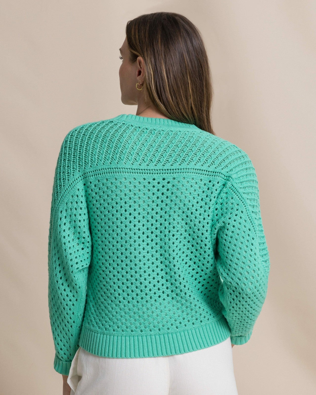 Southern Tide Ophelia Open Stitch Sweater - Florida Keys For Women|Sale